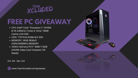 online contests, sweepstakes and giveaways - PC Giveaway #2! #StayXcluded